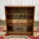 1970s walnut English display cabinet