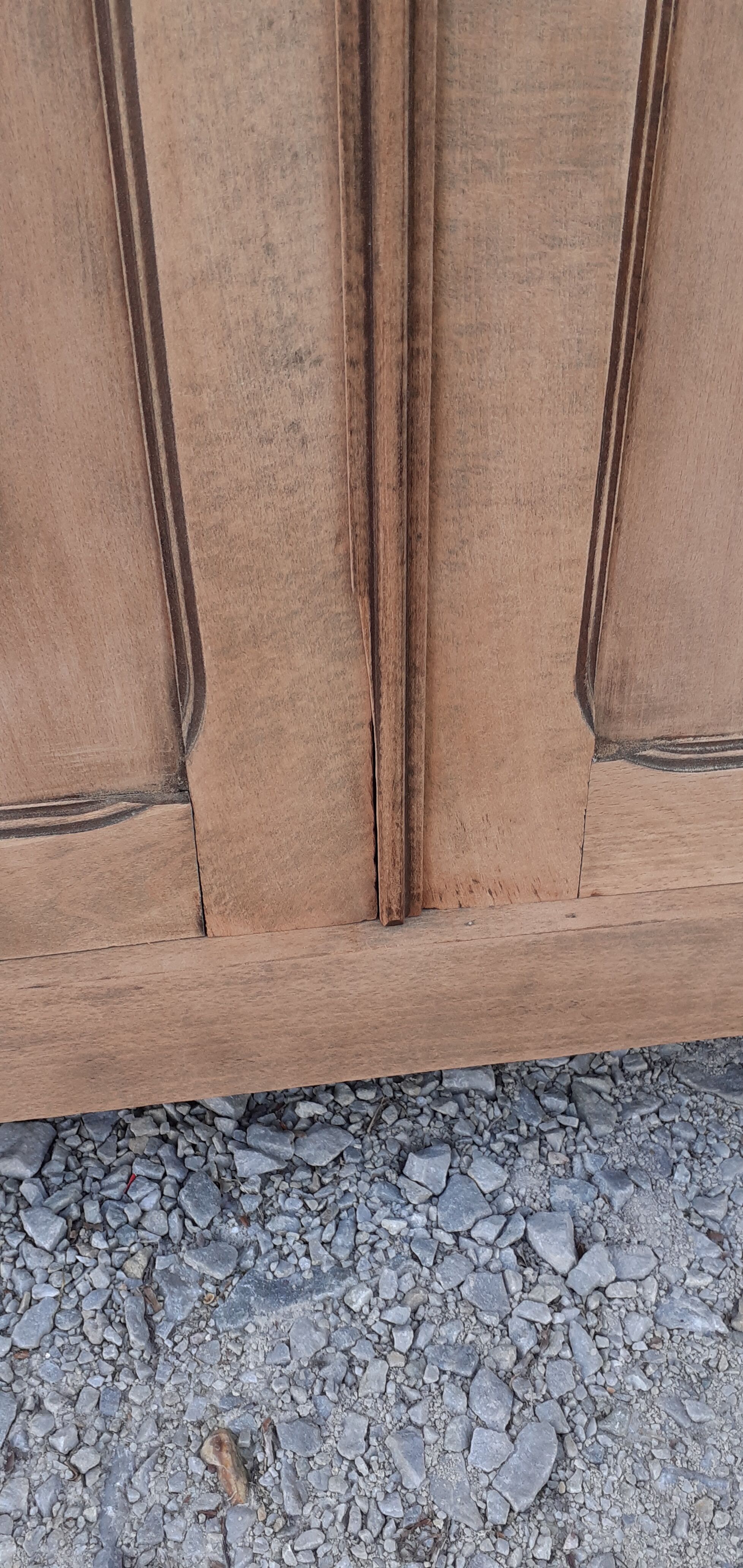 Parisian wardrobe 2 doors in oak raw wood