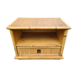 Bedside Dal Vera rattan Vintage bamboo 1980