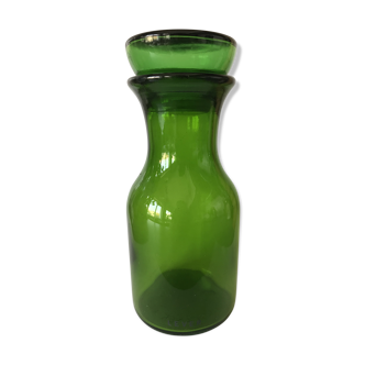 Green glass jar