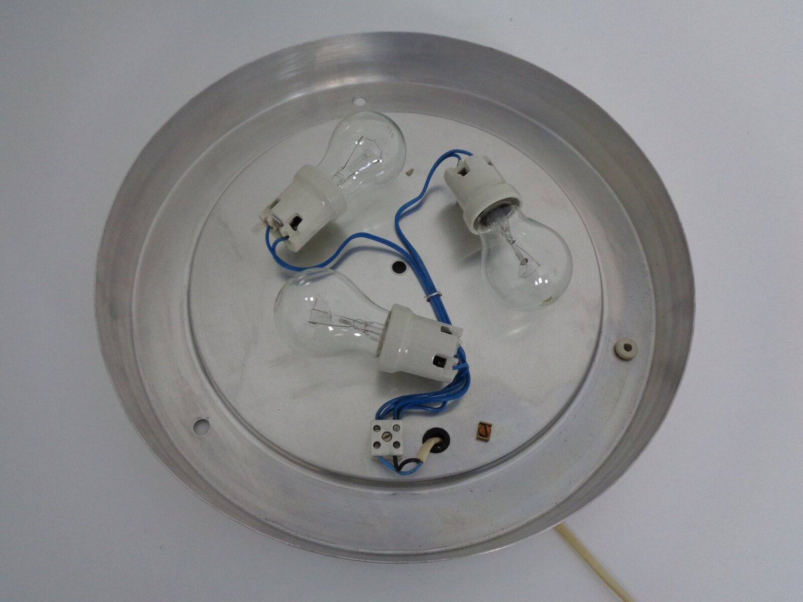 Large German Glass Ceiling Lights, Set of 2, 1960s