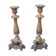 Pair of 18th-century bronze candlesticks Restoration