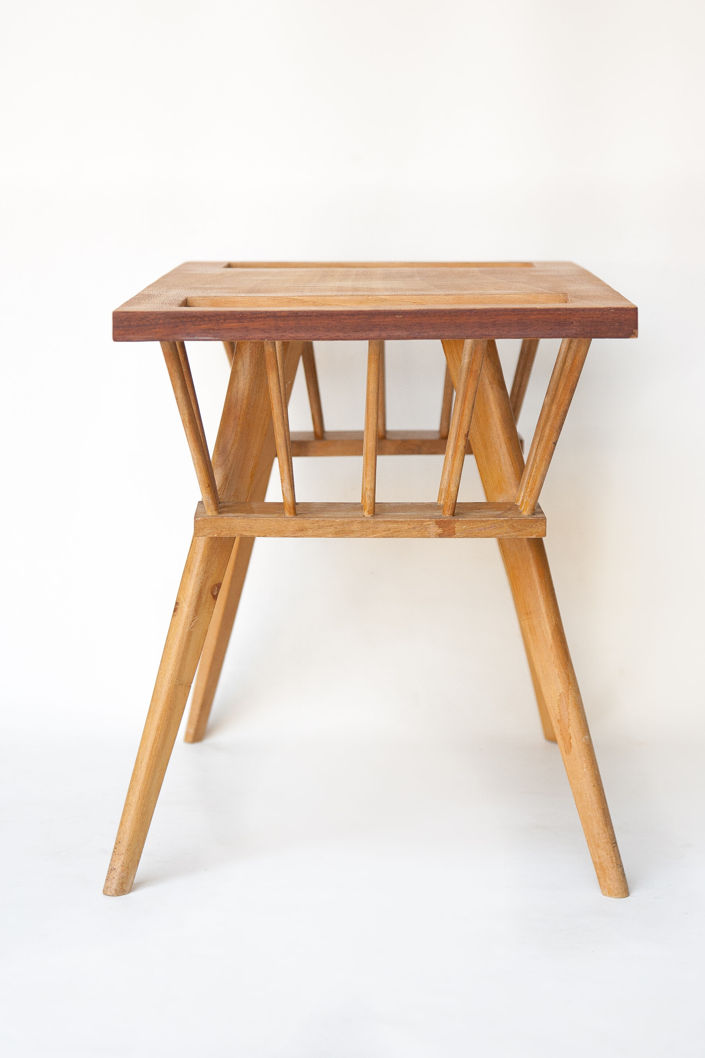 Vintage table, wooden table feet compass, side table, coffee table, lounge magazine table, retro, wooden table, table, 70's