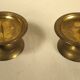 Pair of brass "pique - candle" candlesticks