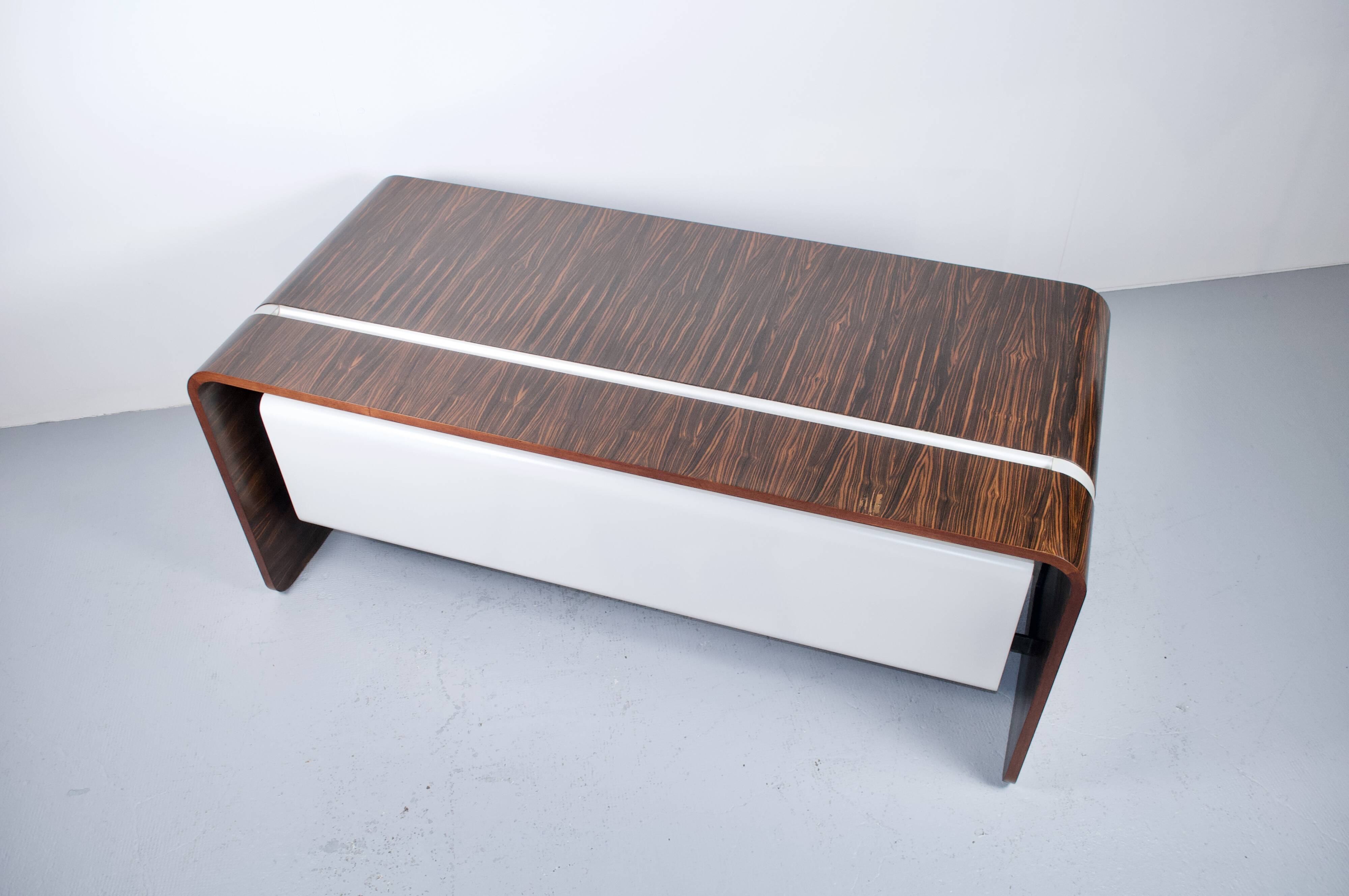 ROSEWOOD DESK MICHEL BOYER TFM EDITION 1970s ROTHSCHILD BANK