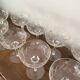 Coupes de champagne en cristal ciselé vintage 9 pièces