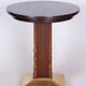 Small Art Deco Table in Oak and Brass, Czechia, 1920s