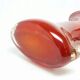 Shark fin vase, mid-century modern, red glass, Poland, 1970s