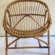 Paire de fauteuils en rotin vintage
