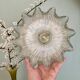 Vintage glass holophane pendant light