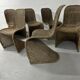 6 designer rattan chairs