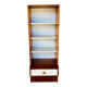 Vintage teak storage unit with shelves and drawer circa 1970s