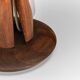 Organic form sculptural teak table lamp