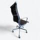 Paire noire (2) de chaises de bureau Herman Miller Original Eames EA337 à dossier haut