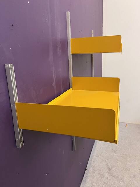 Modular shelving system by designer Dieter Rams, produced by Vistoe