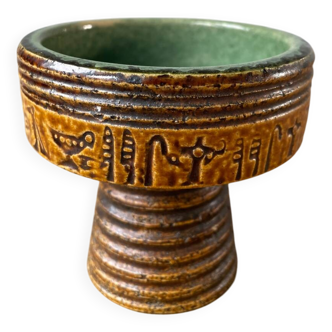 Bougeoir céramique hiéroglyphes