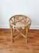 Vintage rattan stool in bohemian retro style - 1950s/1960s -