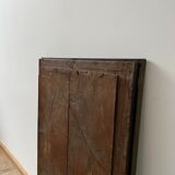 Antique french brass bistro mirror