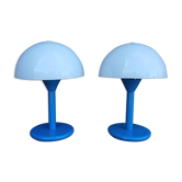 Pairs of 80s bedside lamps