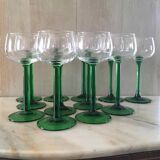 12 verres à vin d’Alsace en cristallin