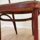 Vintage Bentwood Dining Chair: Red Thonet B9 Style, Leather Seat