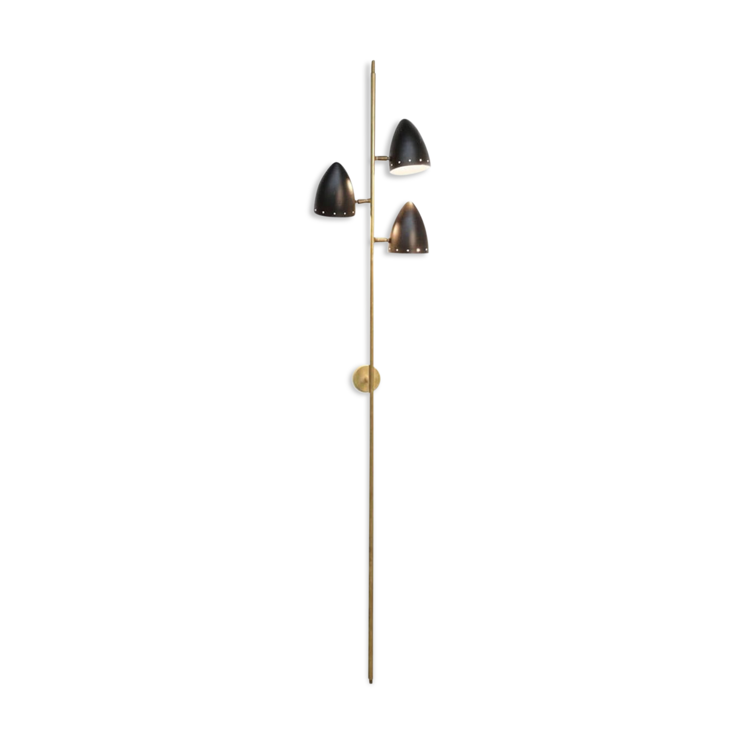 Italian 1950s black wall sconce