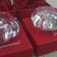Pair of Baccarat crystal candlesticks, flower/rose model — new condition