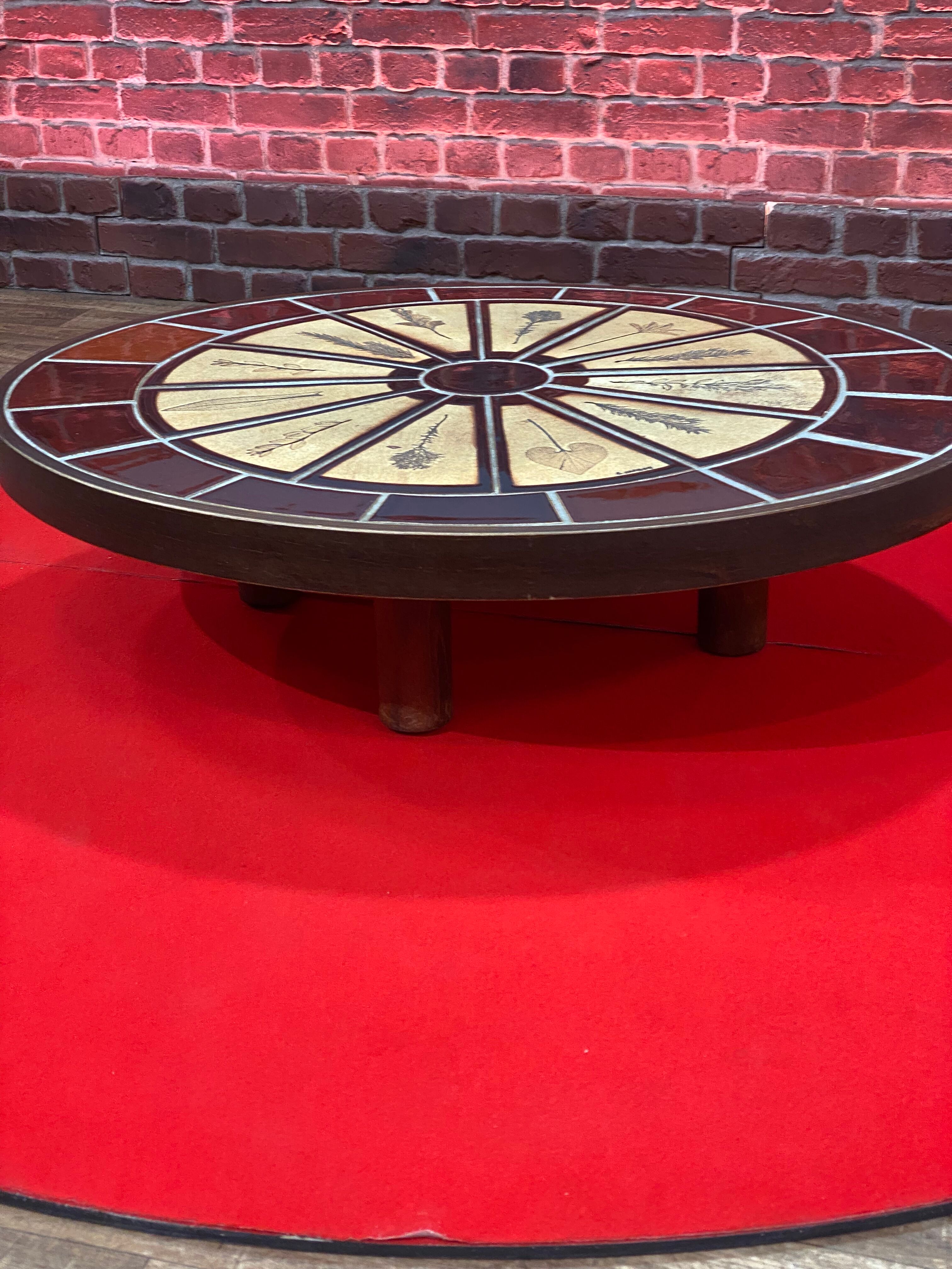 Roger Capron oval coffee table 1960