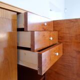 Mid-century modern artisan wardrobe in elm, Sweden, 1940s.