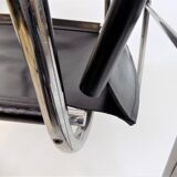 Strässle HE leather lounge chair by Hans Eichenberger