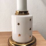 White opaline column lamp from the 1950s