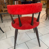 Chaise vintage scandinave moumoute circa 1960