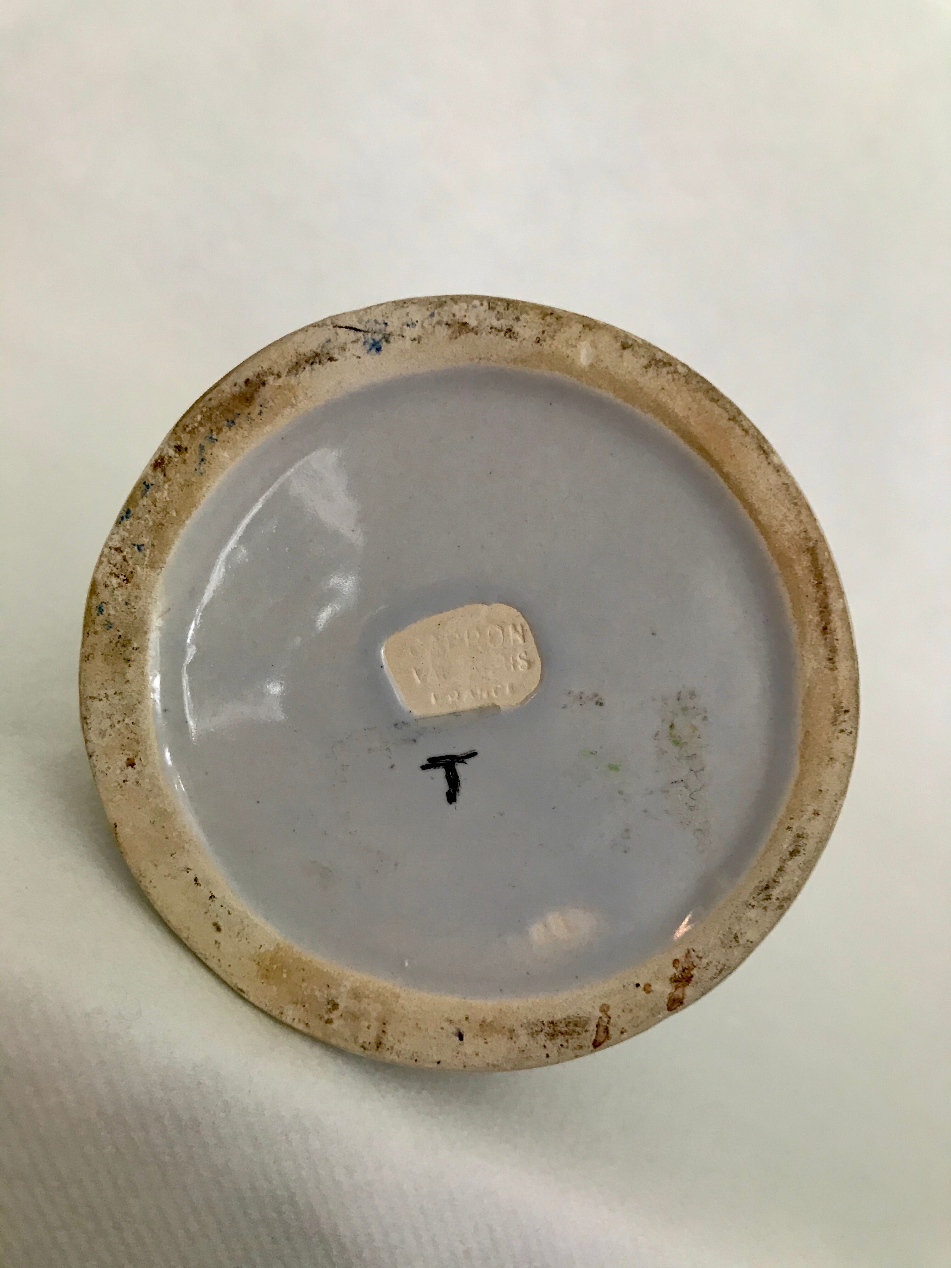 Roger Capron ceramic bottle in Vallauris