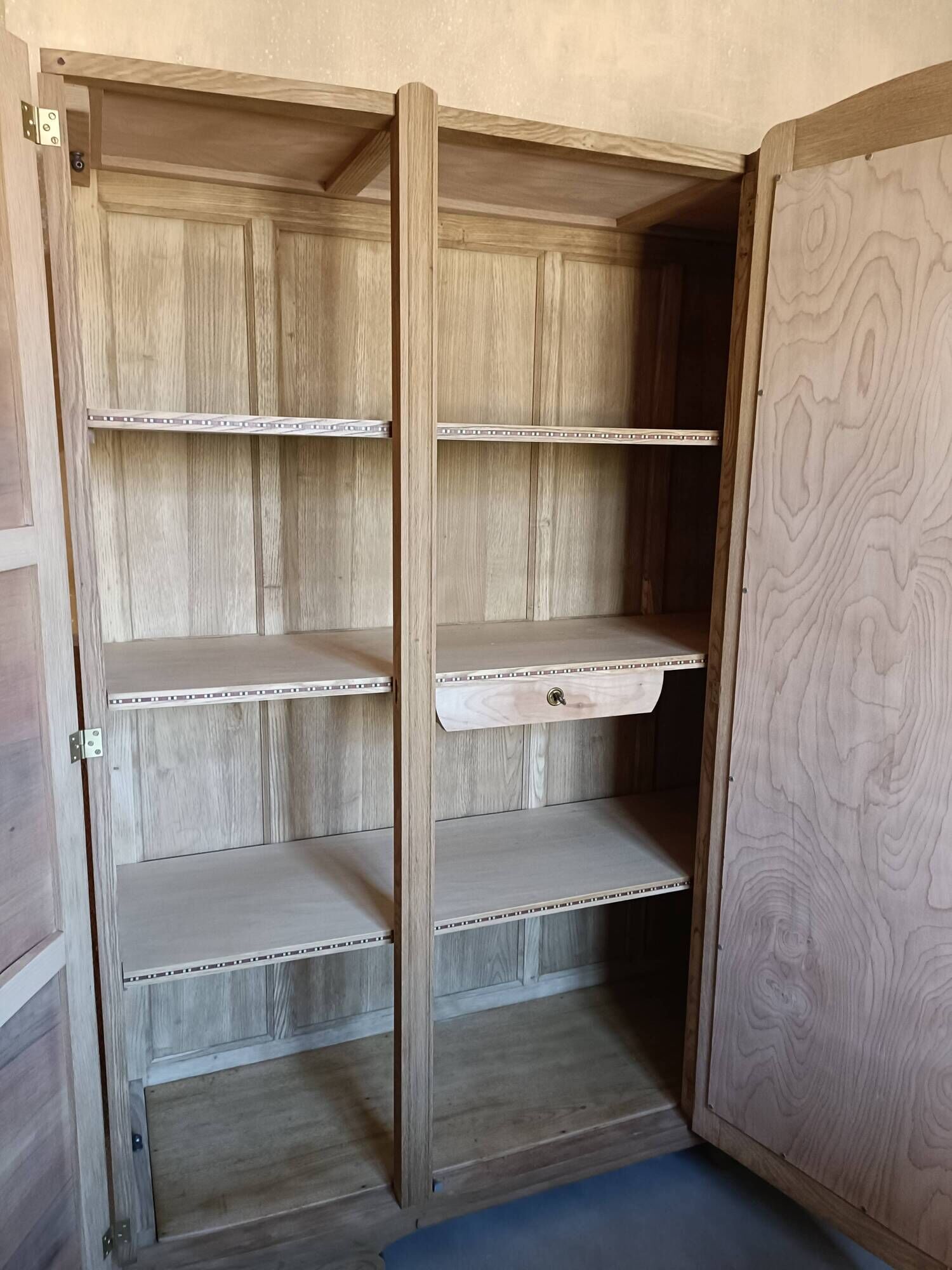 Renovated Art Deco oak wardrobe