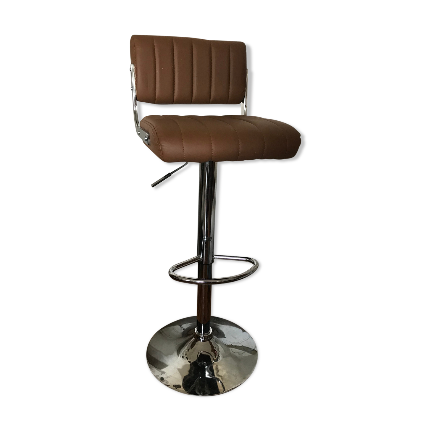 Bar Chair Stool In Brown Skai Selency