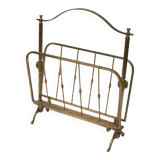 Hollywood regency magazine rack in messing