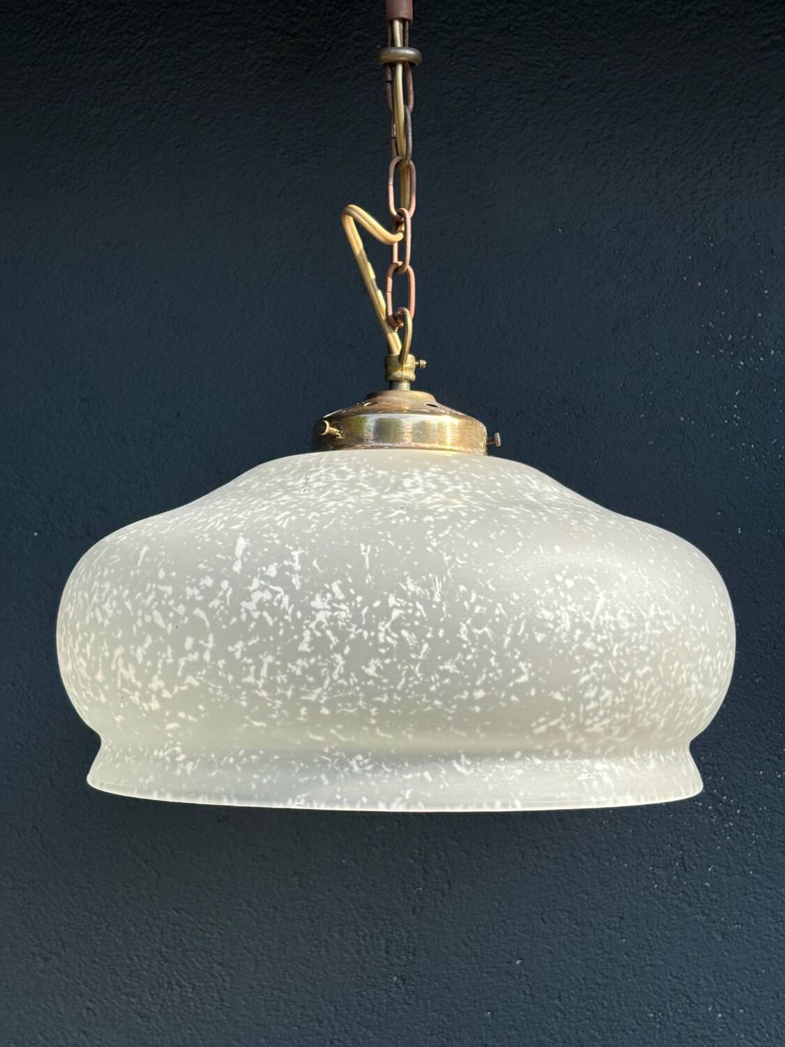 Suspension en verre style Clichy