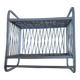 etagere en rotin vintage bleue  largeur 35cm hauteur 34cm profondeur18cm