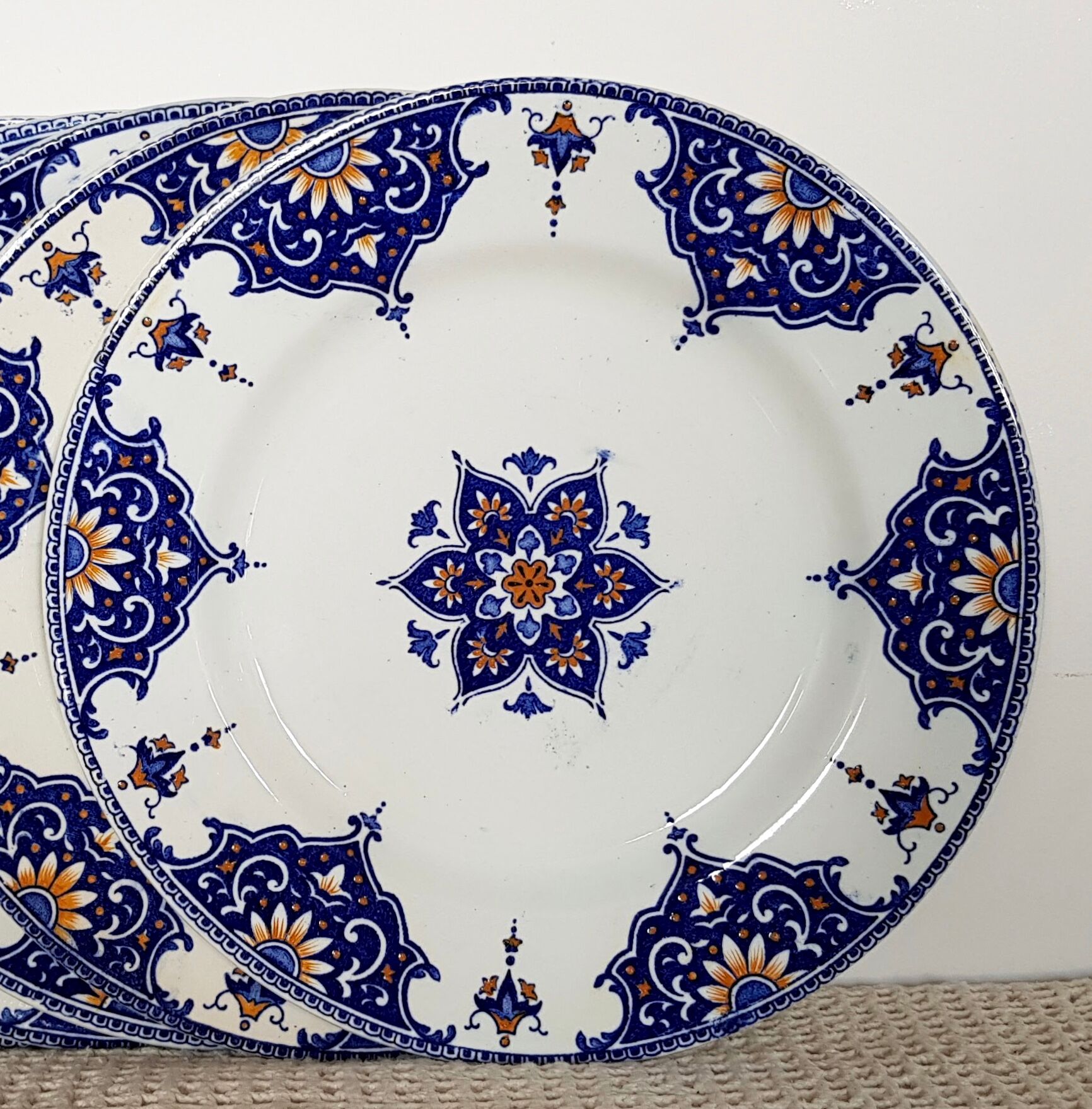 Set de 4 assiettes plates Modèle Alexandra Lunéville