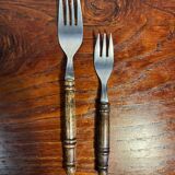 Set of wooden handle cutlery from the 80s Rosfrei