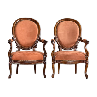 Paire de fauteuils de style Louis Philippe