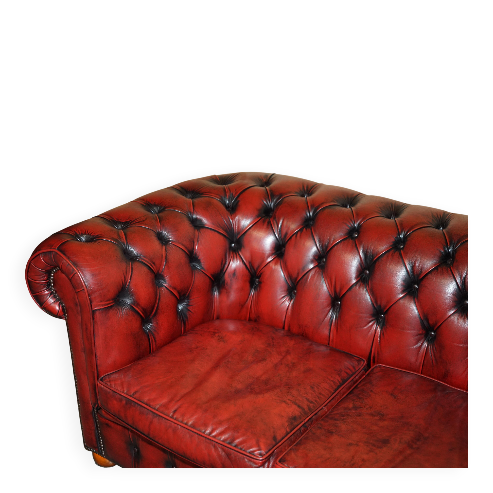 Vintage leather Chesterfield sofa