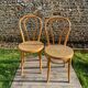 Paire de chaises bistrot bois clair