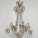 Antique crystal chandelier with floral details 1910