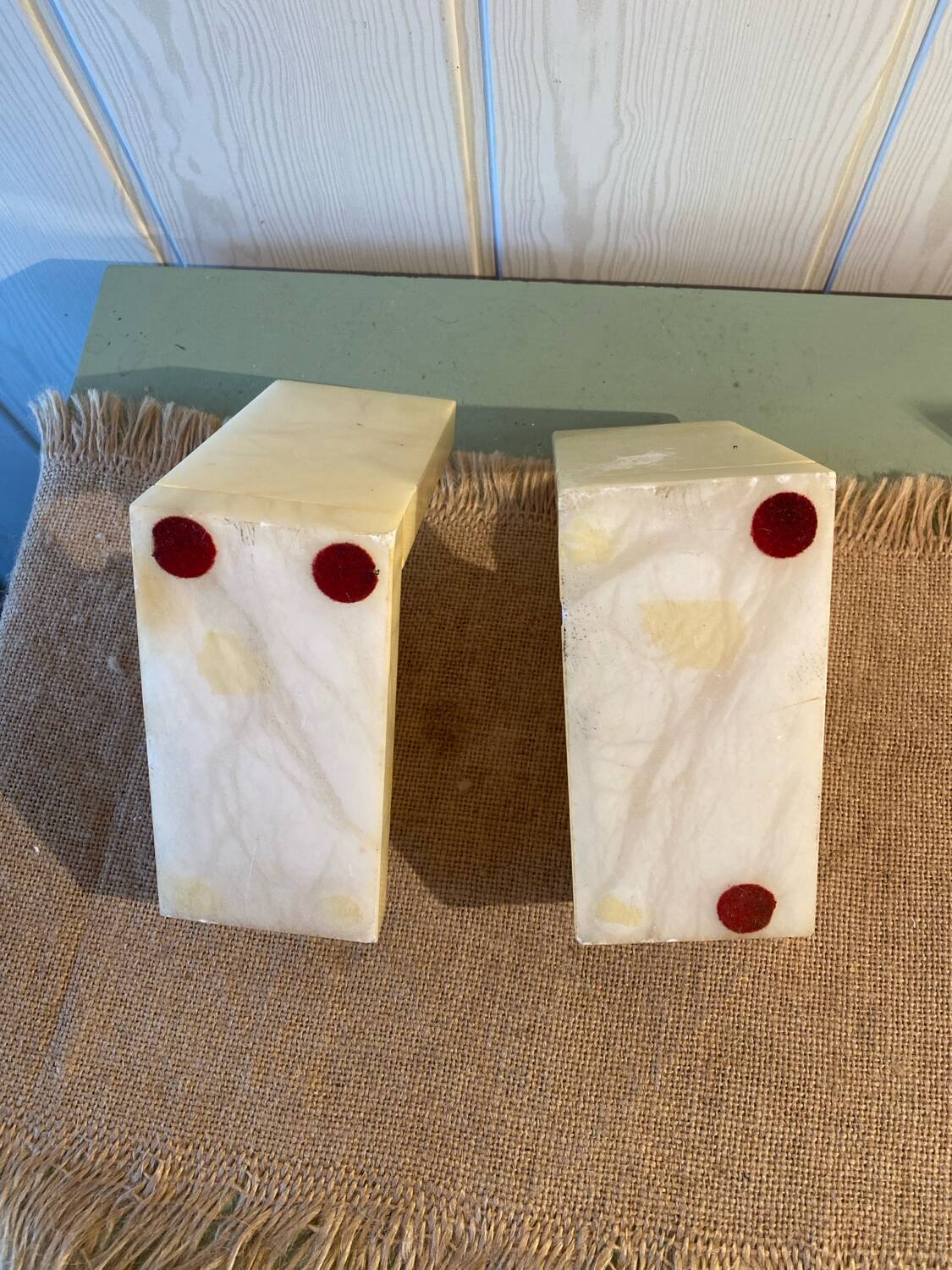 Alabaster Elephant Bookends