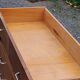 Vintage chest of drawers from the 50s in blond oak 4 drawers feet bobbin