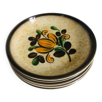 Lot de cinq assiettes Boch La Louvière Corfou