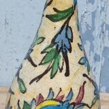 Iznik Turkey siliceous ceramic bottle with floral decoration 19th century