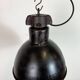 Industrial Bauhaus Black Enamel Pendant Light, 1930s