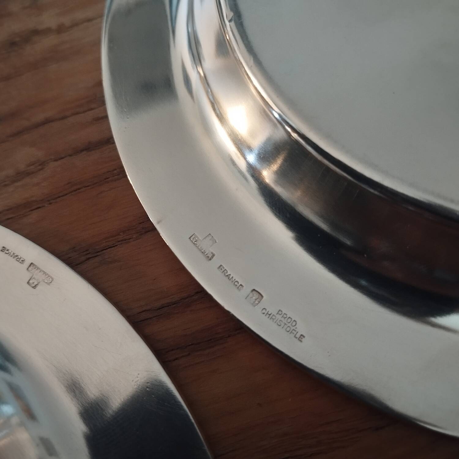 4 Gallia Christofle silver-plated bottle coasters